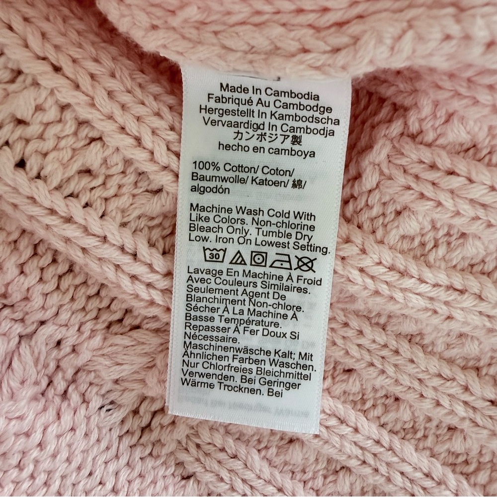 J Crew Cable Knit Crewneck Sweater in Delicate Bloom - Picture 14 of 15
